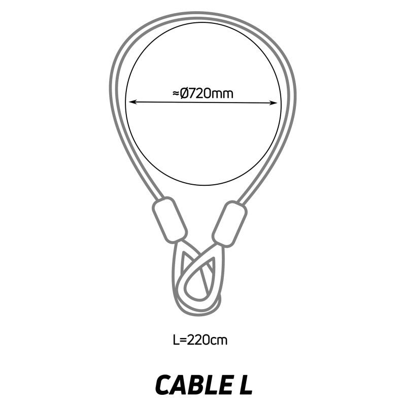 ZEFAL K - TRAZ CABLE L bike lock - grey - ZEFAL - Evelostore