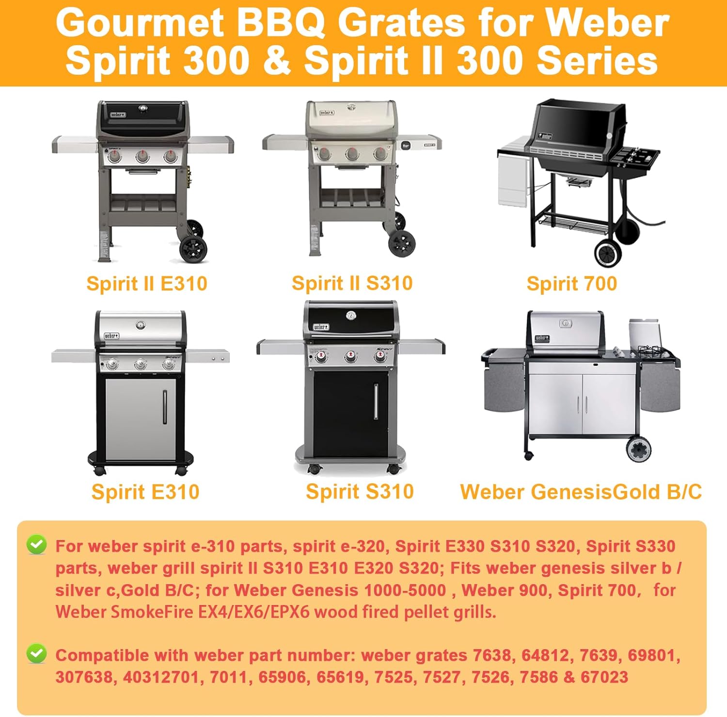 WEBER GBS Grillrost-Set Spirit 3XX, 64812