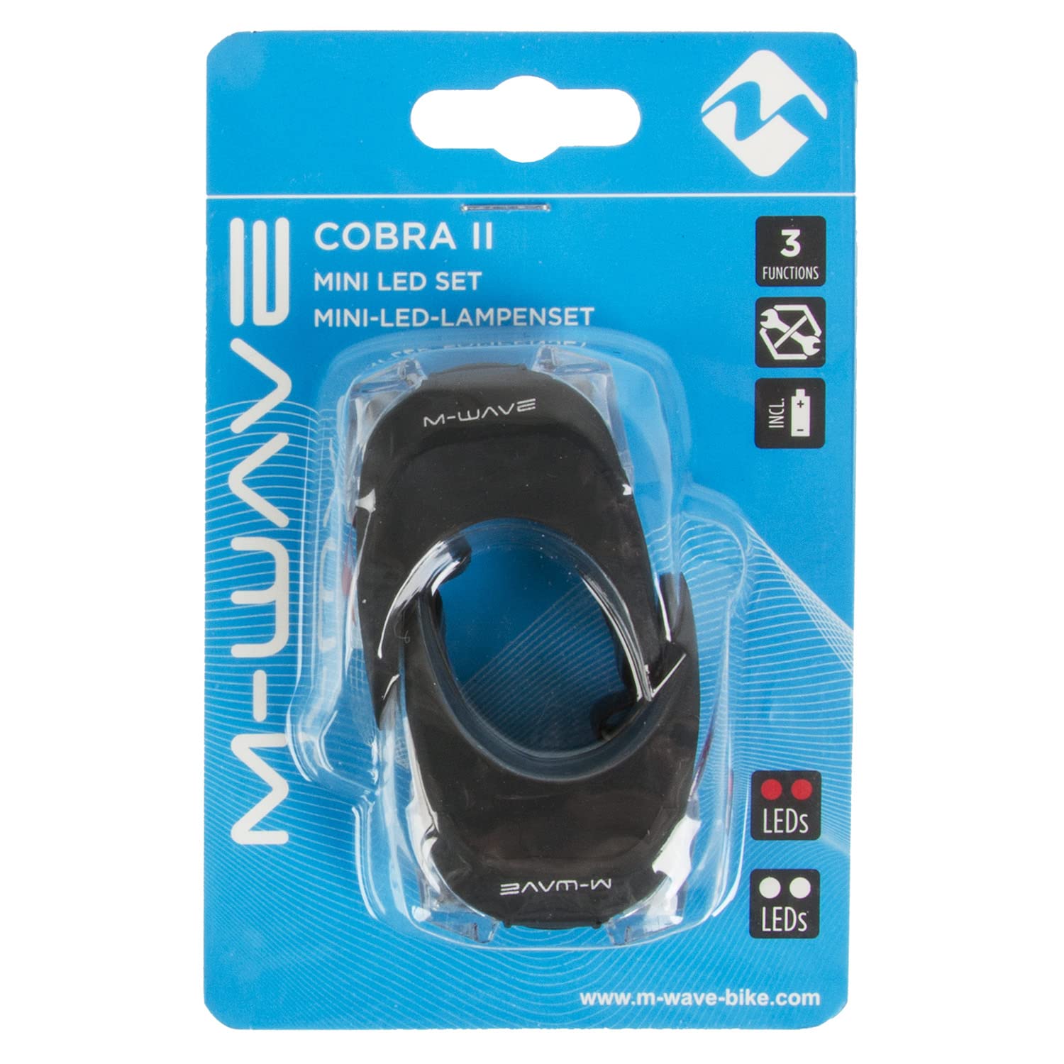 M-WAVE COBRA II Led lamp set - black