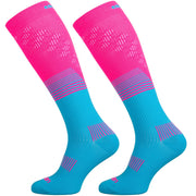 ELEVEN SPORTSWEAR POWERFLOW Long compression socks - pink - ELEVEN SPORTSWEAR - Evelostore