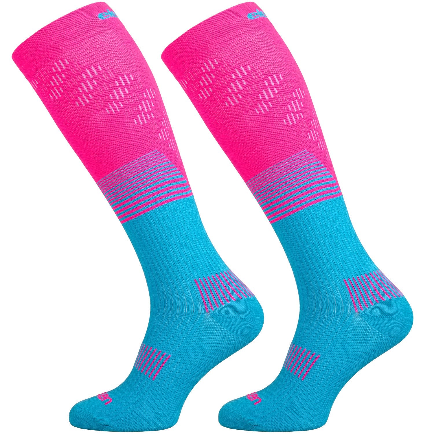 ELEVEN SPORTSWEAR POWERFLOW Long compression socks - pink - ELEVEN SPORTSWEAR - Evelostore