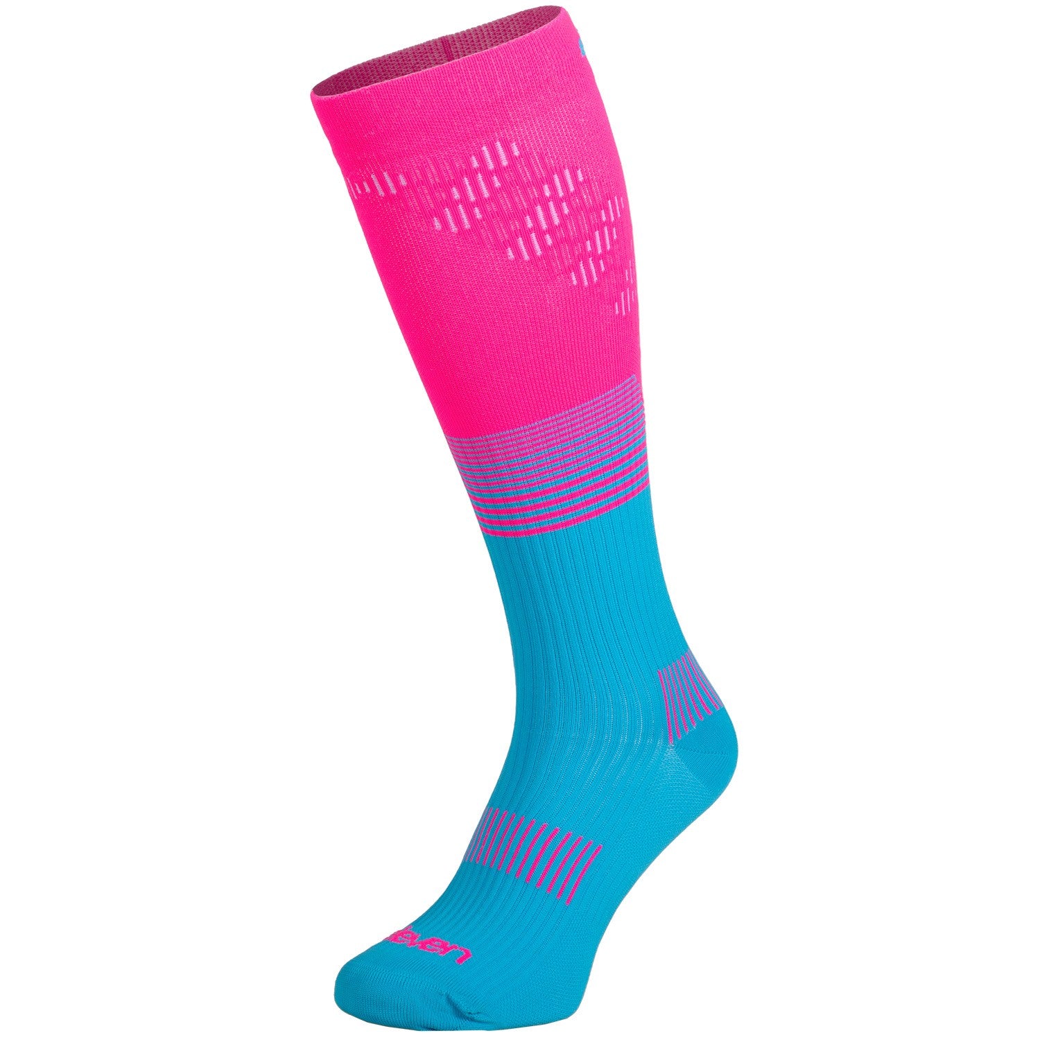 ELEVEN SPORTSWEAR POWERFLOW Long compression socks - pink - ELEVEN SPORTSWEAR - Evelostore