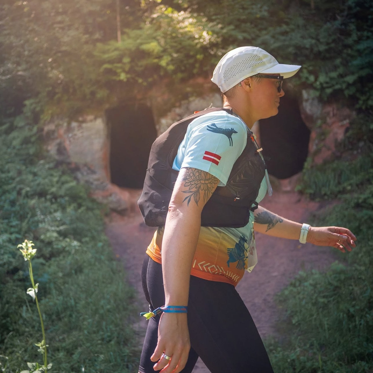 Gauja UTMB Classic sports t-shirt - light blue/green