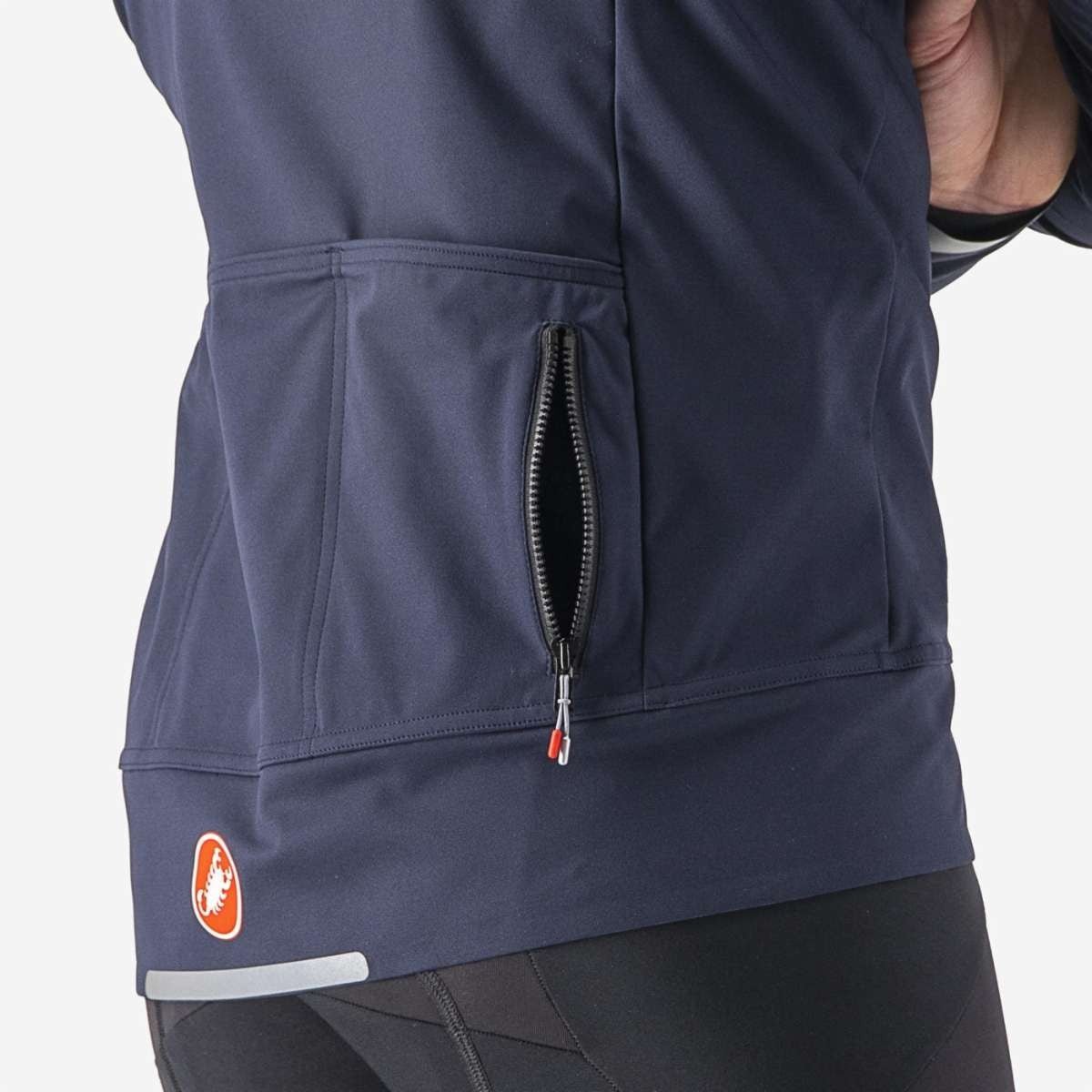 CASTELLI ALPHA ULTIMATE INSULATED cycling jacket - navy blue - CASTELLI - Evelostore