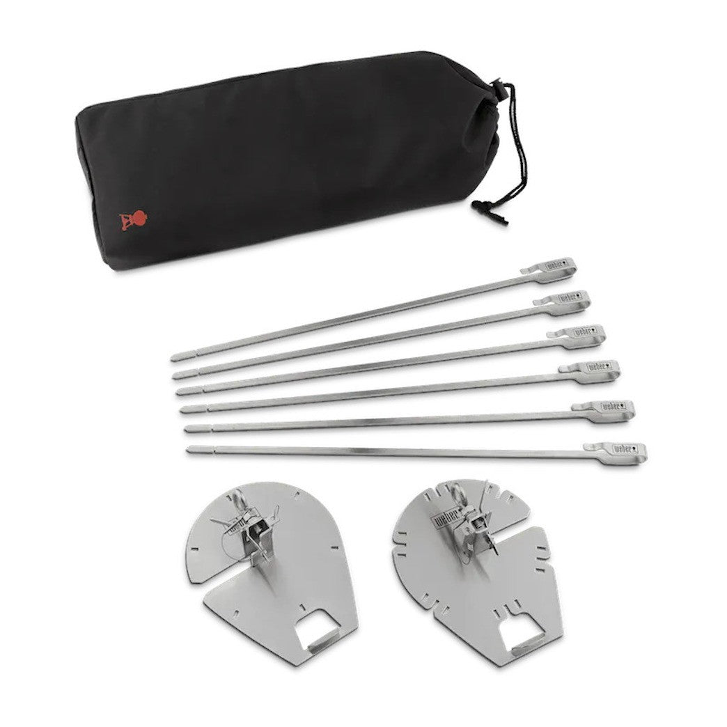 WEBER CRAFTED ROTISSERIE skewer set 40.64cm, 7685 - WEBER - Evelostore