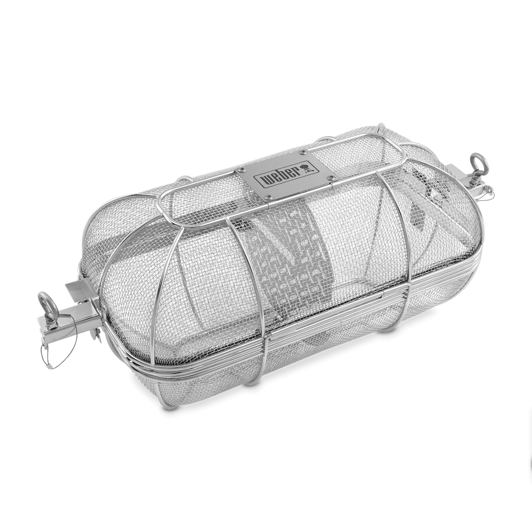 WEBER CRAFTED ROTISSERIE grilling basket 19x48x20cm, 7686 - WEBER - Evelostore