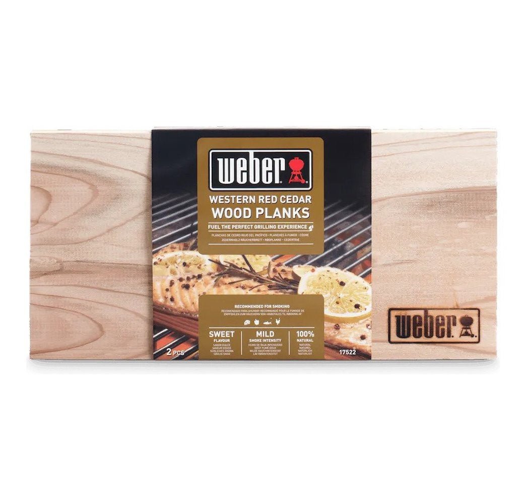 WEBER Western Red Cedar Wood Planks - small 15x30cm, 17522 - WEBER - Evelostore