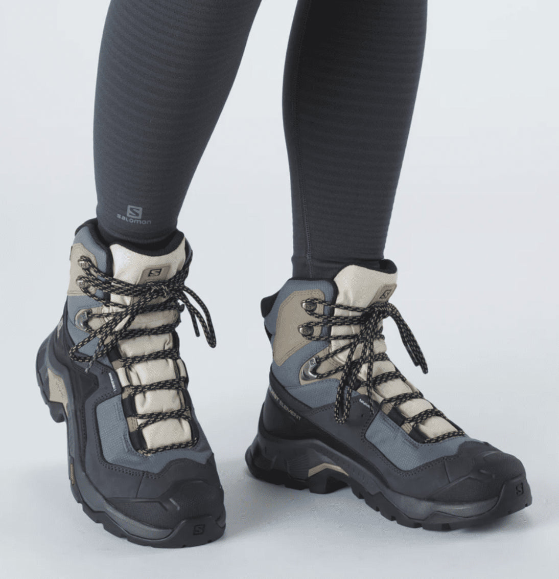 SALOMON QUEST ELEMENT GTX W LIGHT hiking footwear - blue brown - SALOMON - Evelostore