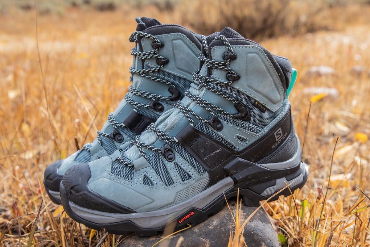 SALOMON QUEST 4 GTX W LIGHT hiking footwear - blue grey - SALOMON - Evelostore