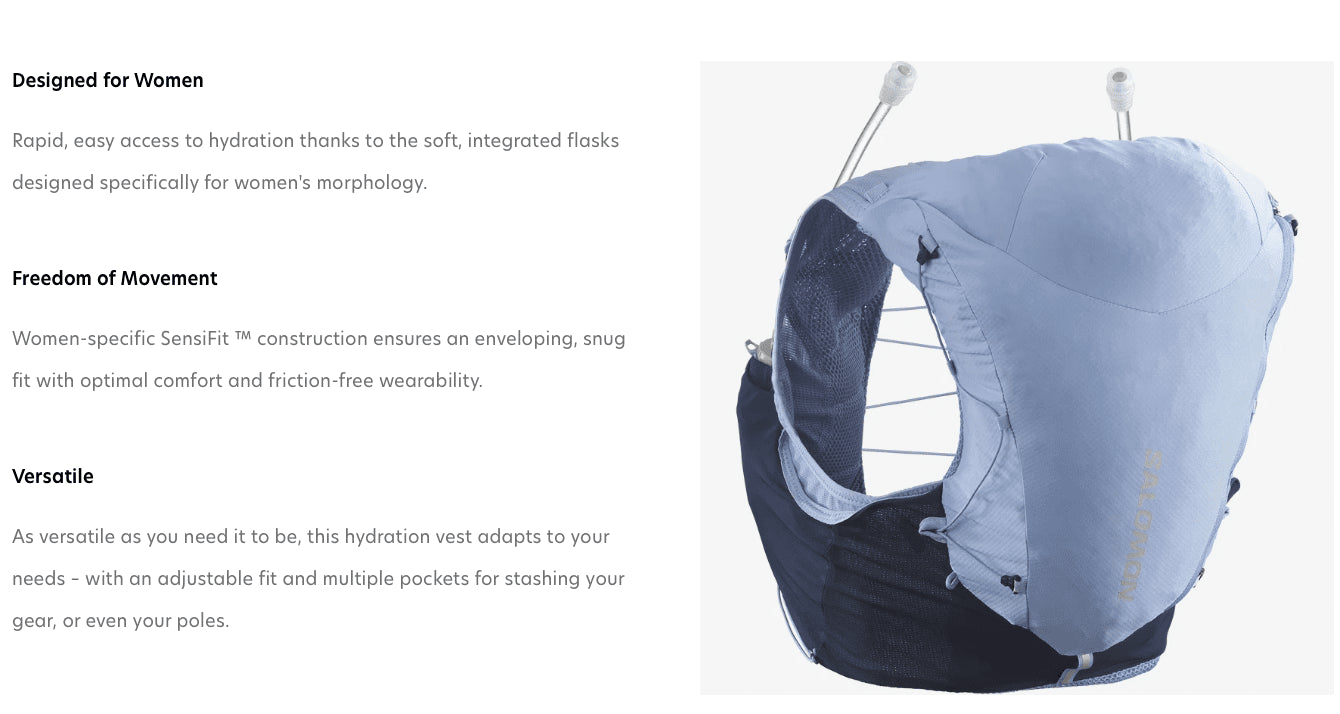 SALOMON ADV SKIN 12 W SET Running Bags and Backpacks - light blue - SALOMON - Evelostore