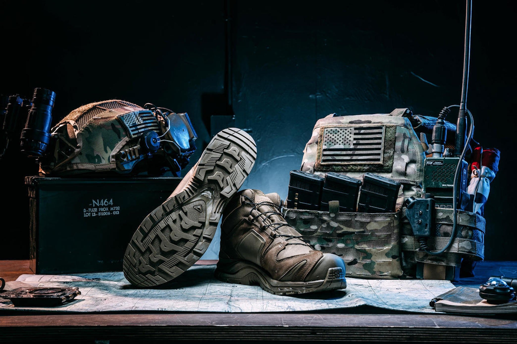 SALOMON XA FORCES MID GTX Unisex Einsatzschuhe - Coyote Braun