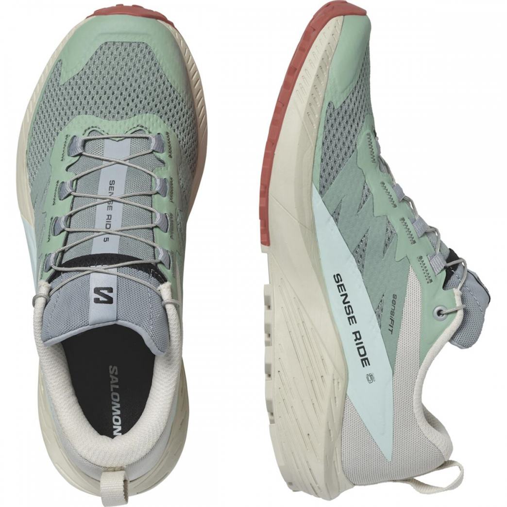 SALOMON SENSE RIDE 5 W trailløbesko – lyseblå/grøn/grå