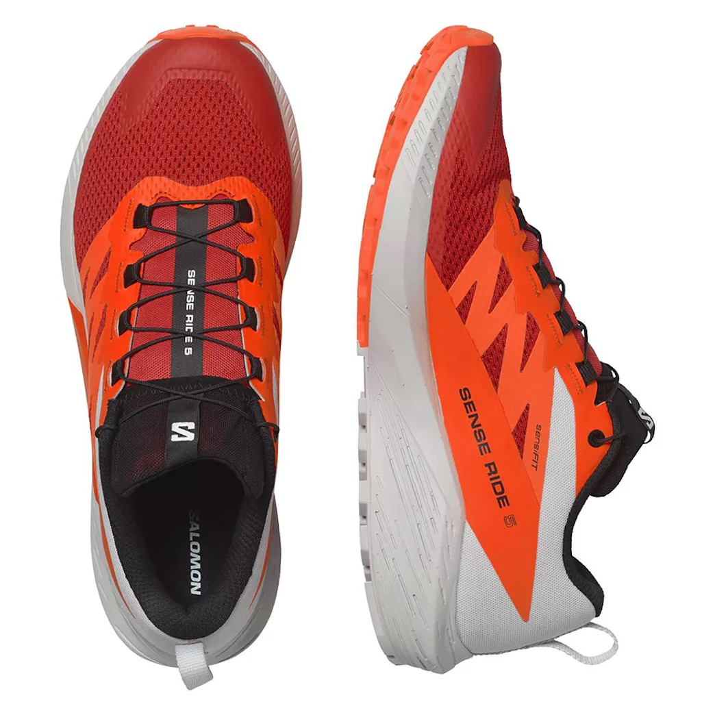 SALOMON SENSE RIDE 5 trailløbesko – grå/orange/rød