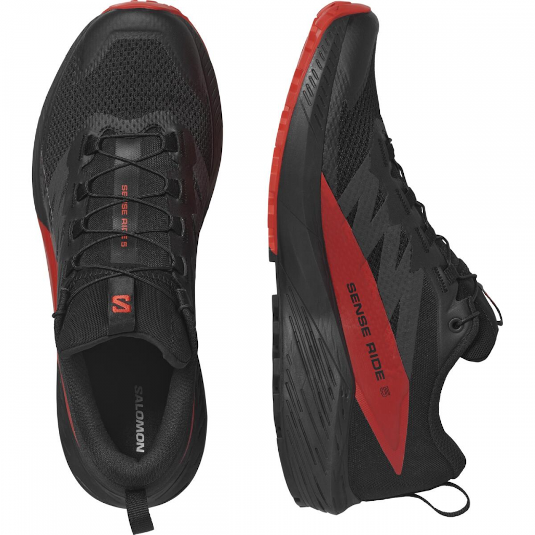 Zapatillas de trail running SALOMON SENSE RIDE 5 - negro/rojo