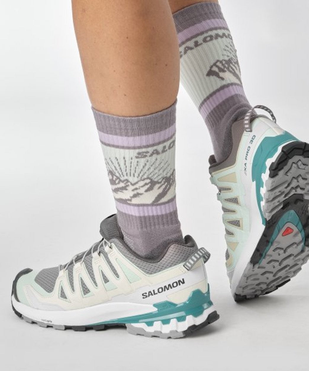 SALOMON XA PRO 3D V9 W vandresko – hvid/grå/lyserød