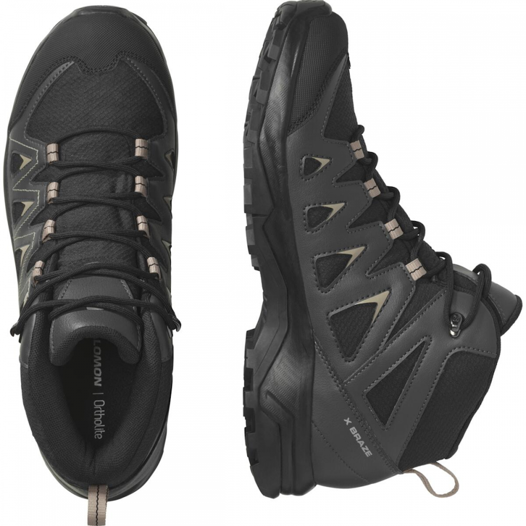 SALOMON X BRAZE MID GTX Wanderschuhe - schwarz/grau