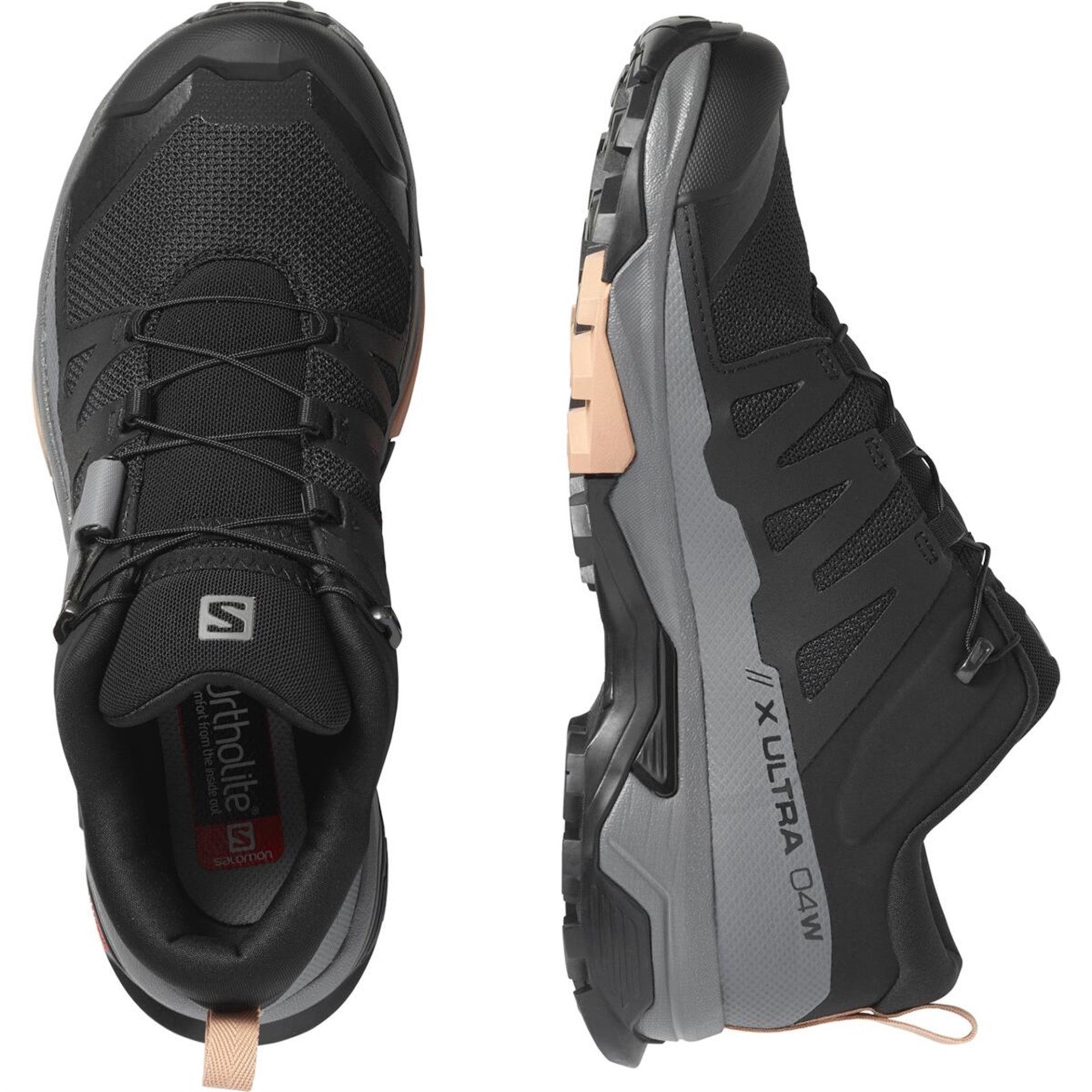 SALOMON X ULTRA 4 W hiking footwear - black/grey
