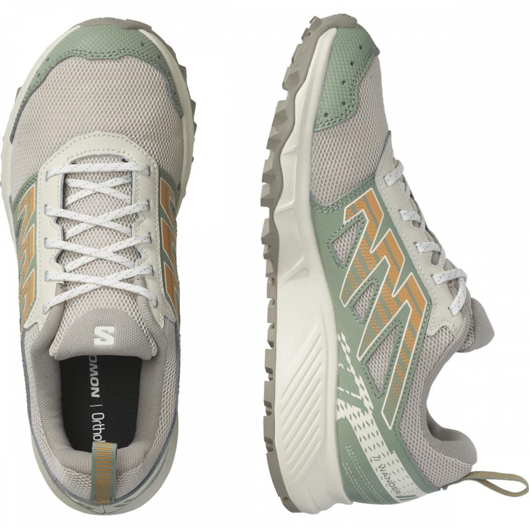 SALOMON WANDER W pārgājiena apavi - green/grey/orange