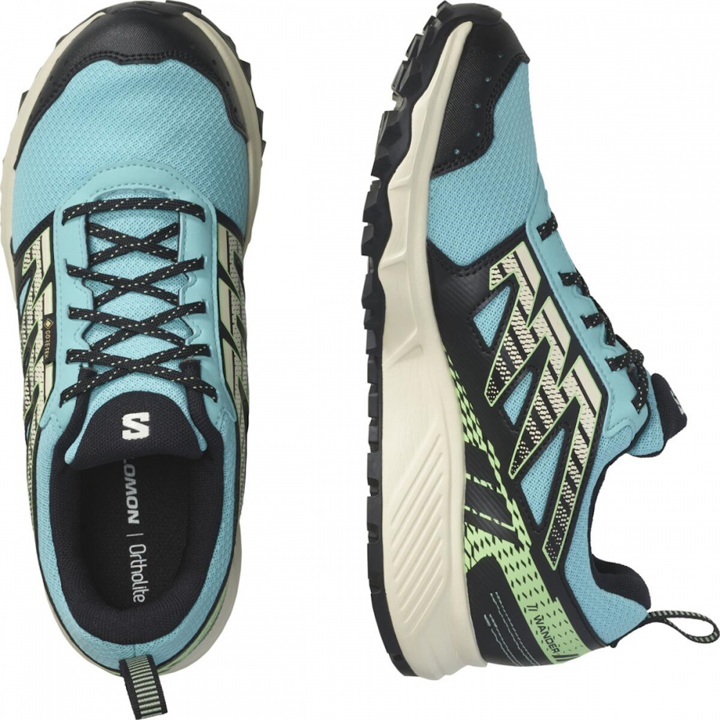 SALOMON WANDER GTX W Trailrunning-Schuhe - Blau/Grün/Schwarz
