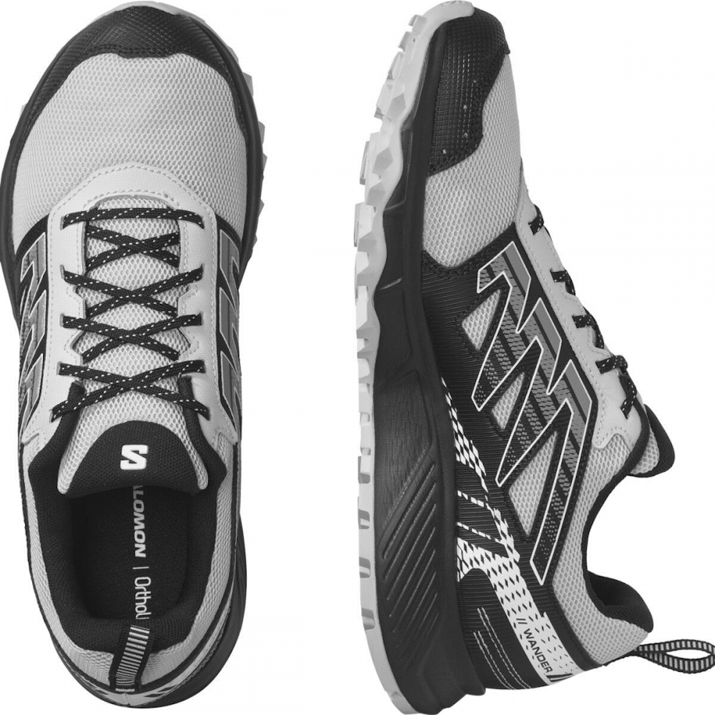 SALOMON WANDER Trailrunning-Schuhe - Grau/Weiß/Schwarz