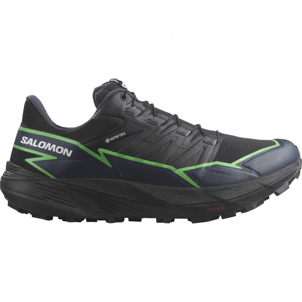 SALOMON THUNDERCROSS GTX trail running shoes - black/green