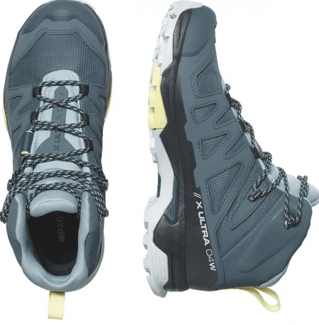 SALOMON X ULTRA 4 MID GTX W hiking footwear - blue black yellow - SALOMON - Evelostore
