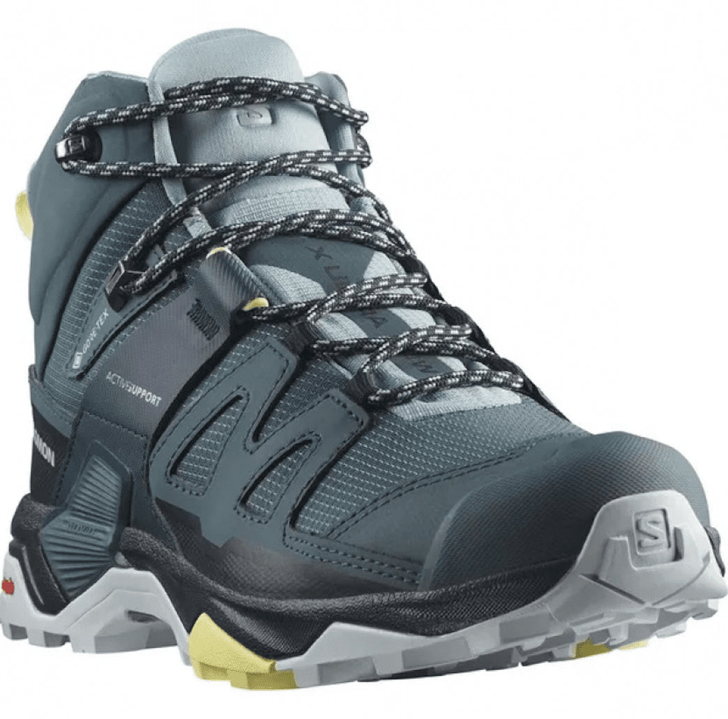 SALOMON X ULTRA 4 MID GTX W hiking footwear - blue black yellow - SALOMON - Evelostore