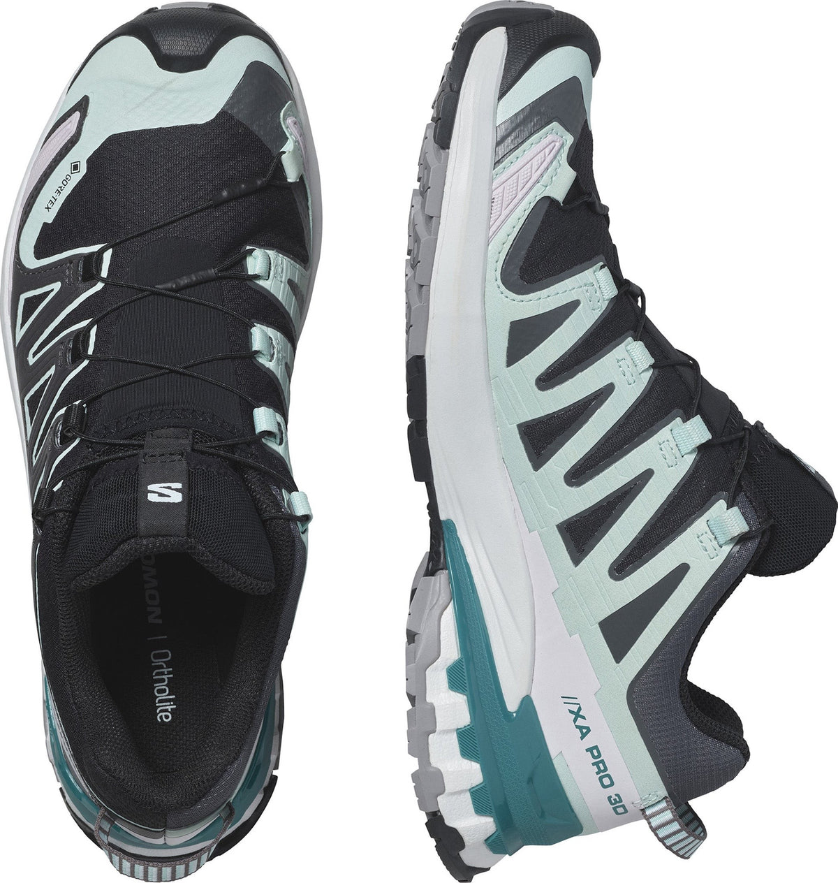 SALOMON XA PRO 3D V9 GTX W trailsko - sort/lyseblå/pink