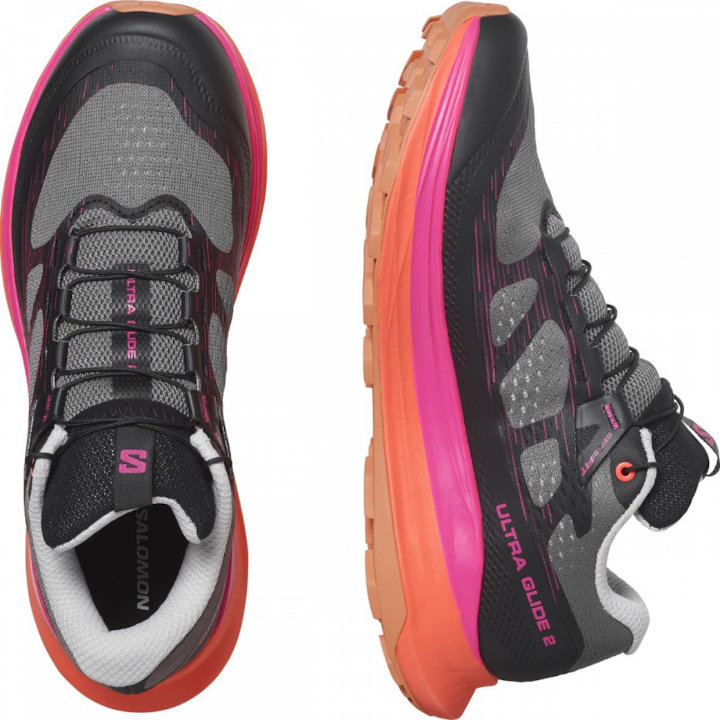 Zapatillas de trail running SALOMON ULTRA GLIDE 2 W - negro/rosa/naranja