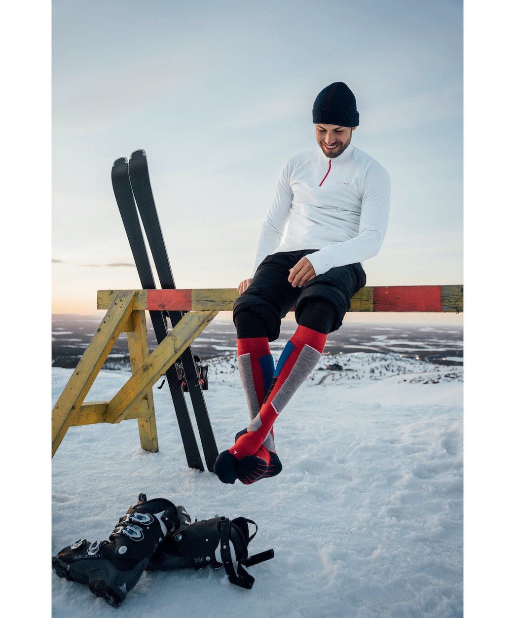 FALKE SK4 socks - black/orange - FALKE - Evelostore