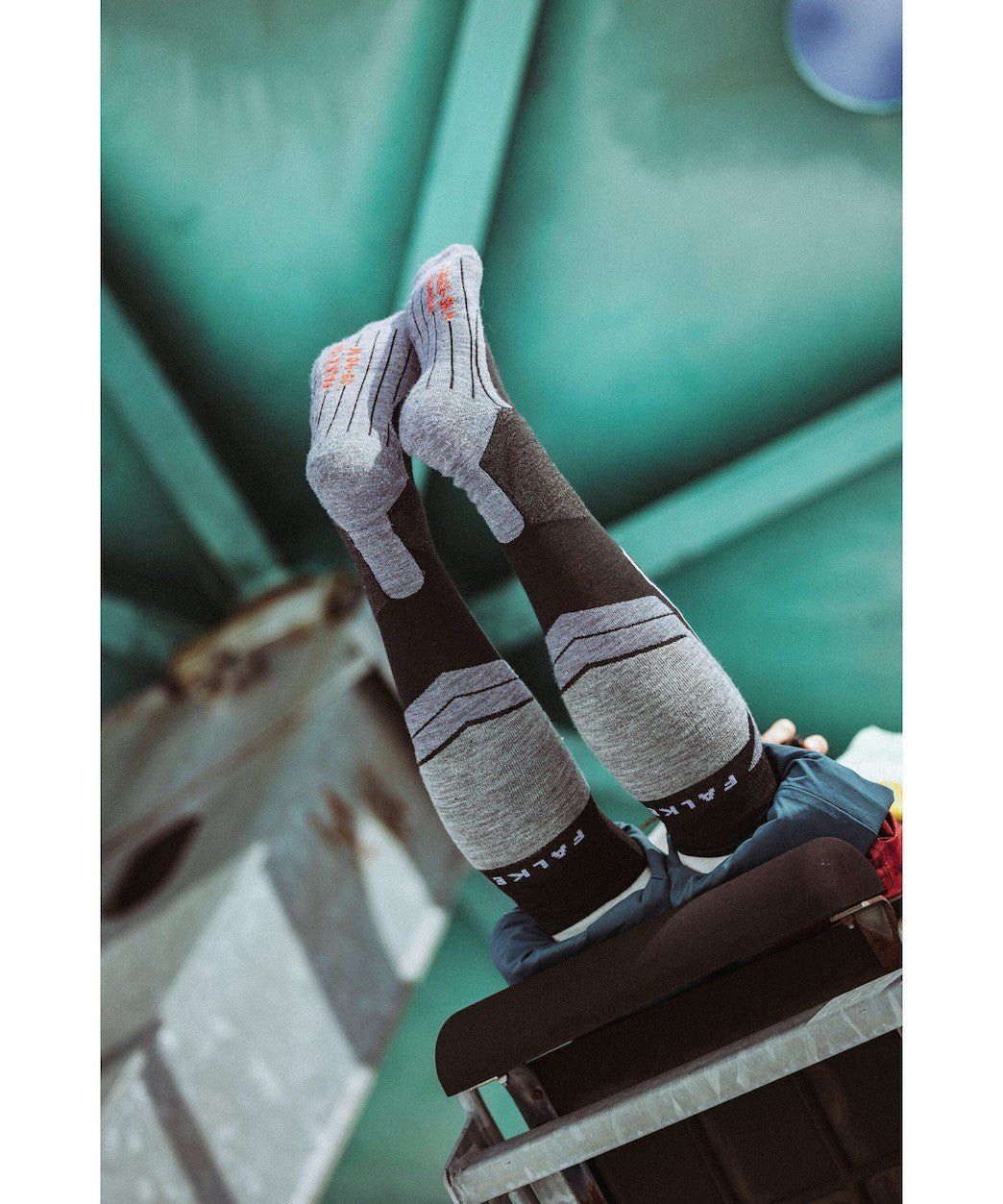 FALKE SK4 WOMEN socks - black/orange - FALKE - Evelostore