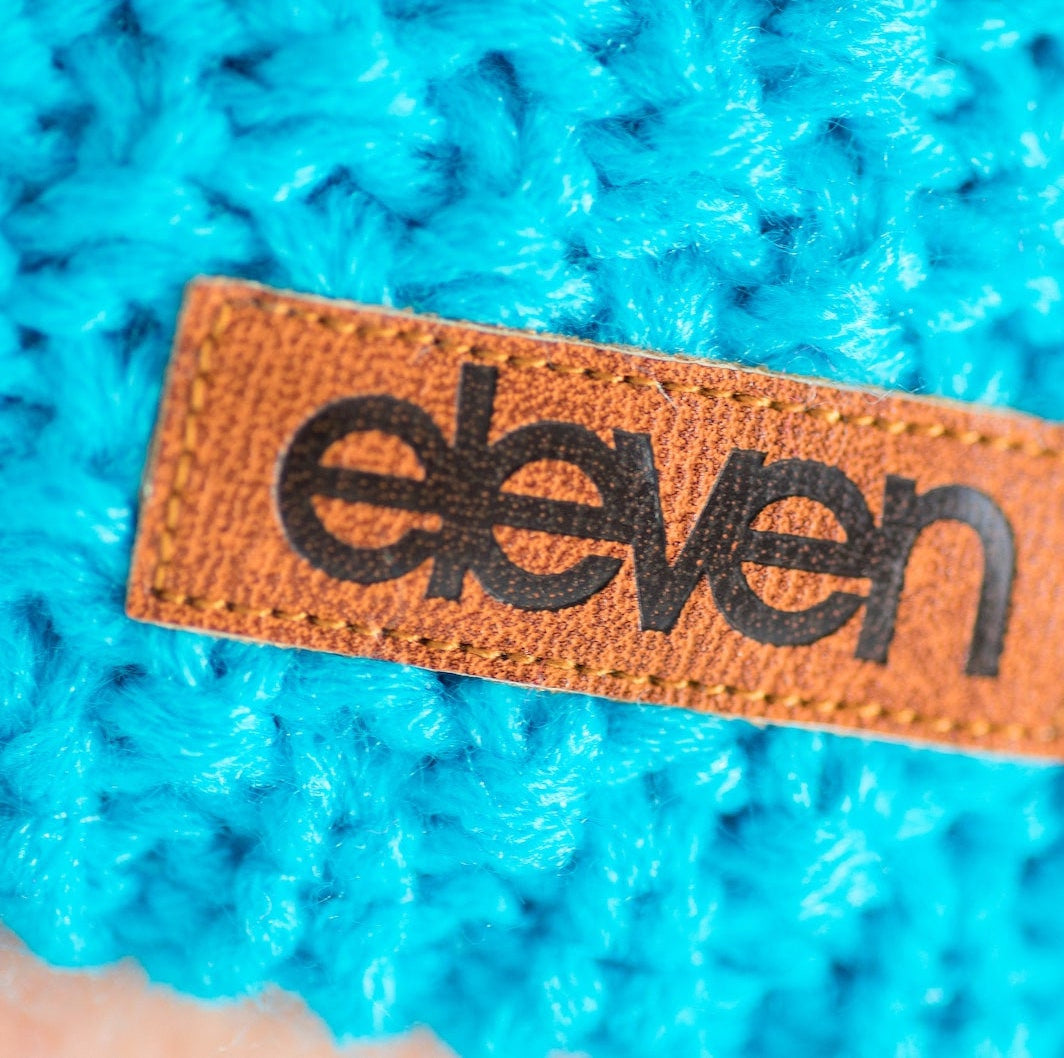 ELEVEN SPORTSWEAR Strickmütze mit Bommel türkis/grau