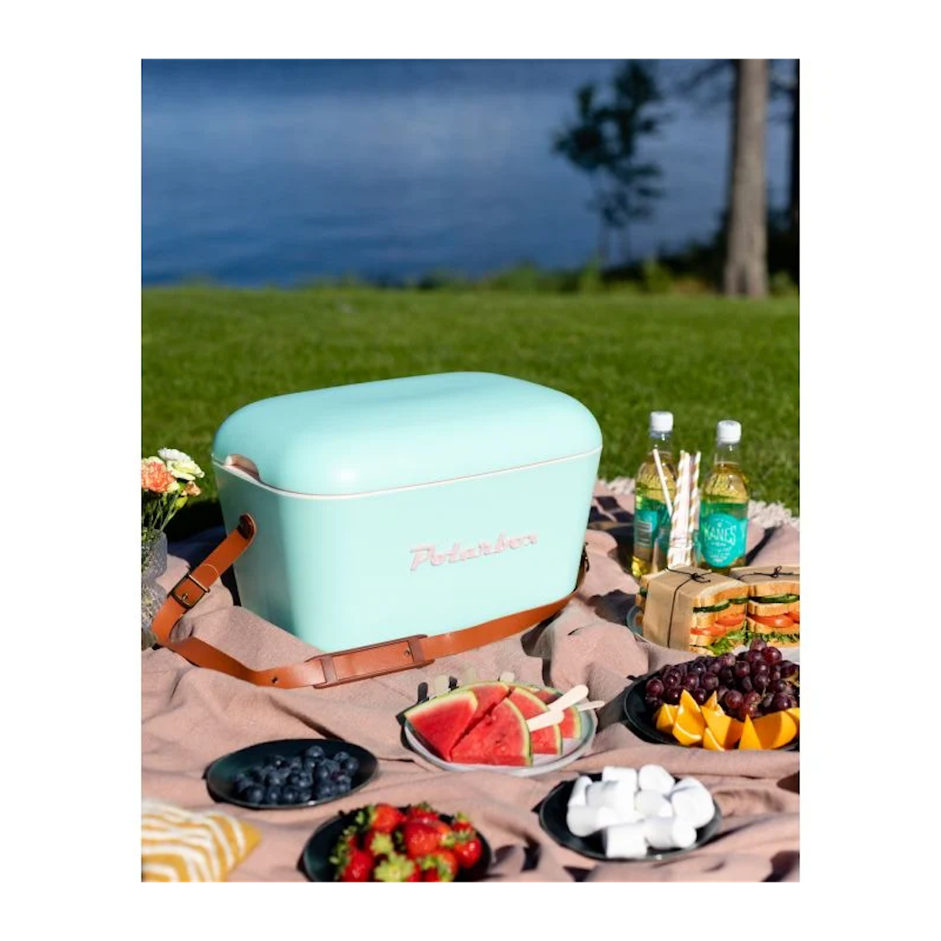 POLARBOX CYAN BABY ROSE CLASSIC RETRO 20L cooler - aqua - POLARBOX - Evelostore