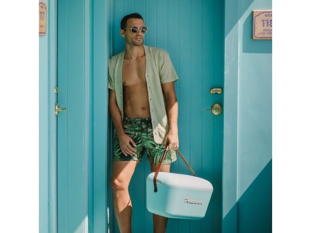POLARBOX CYAN BABY ROSE CLASSIC RETRO 20L cooler - aqua - POLARBOX - Evelostore