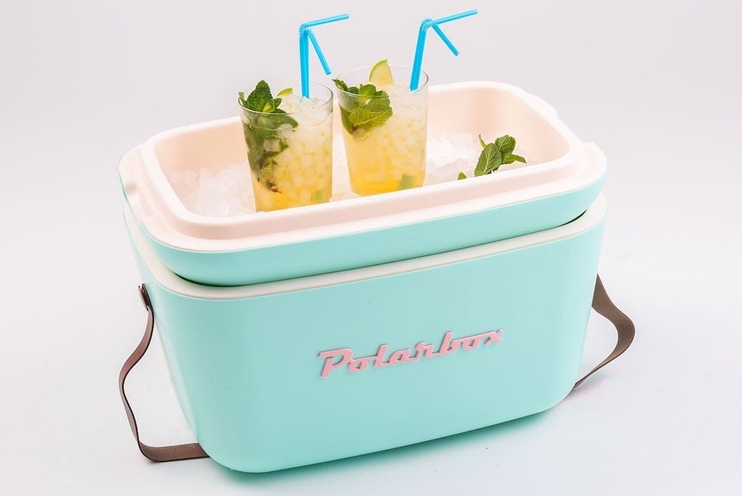POLARBOX CYAN BABY ROSE CLASSIC RETRO 20L cooler - aqua - POLARBOX - Evelostore