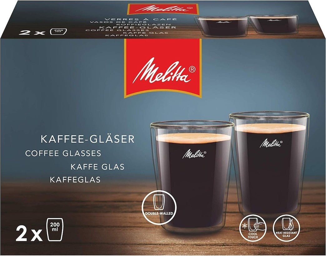 MELITTA double glass cups - 200ml - MELITTA - Evelostore