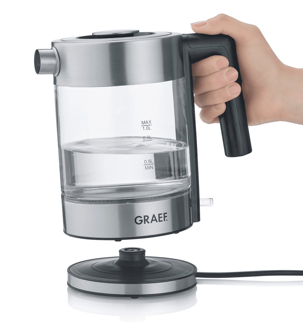 GRAEF WK300 glass kettle - transparent/silver - GRAEF - Evelostore