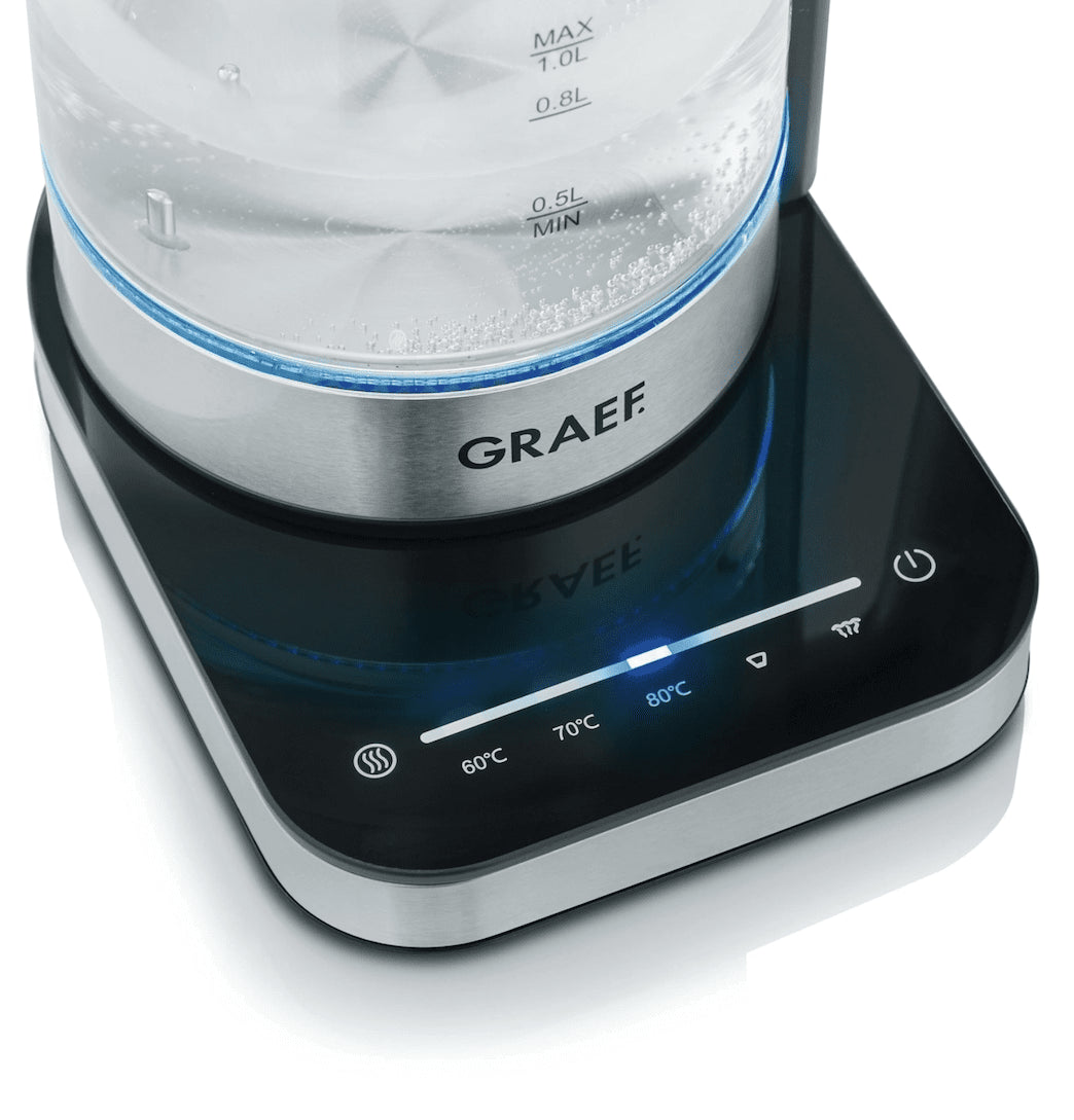 GRAEF WK350 Glass Kettle – Transparent / Silver - GRAEF - Evelostore