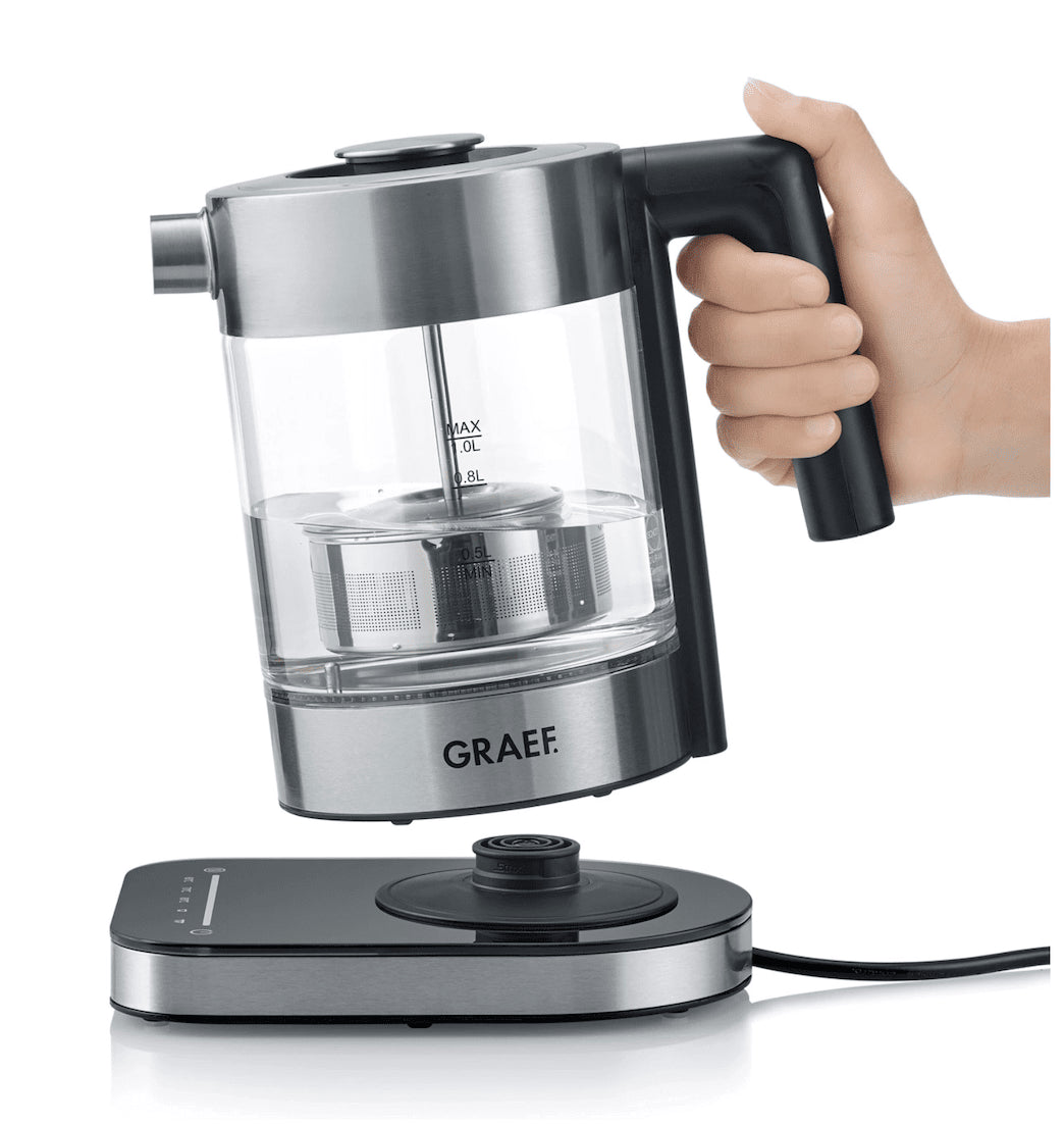 GRAEF WK350 Glass Kettle – Transparent / Silver - GRAEF - Evelostore