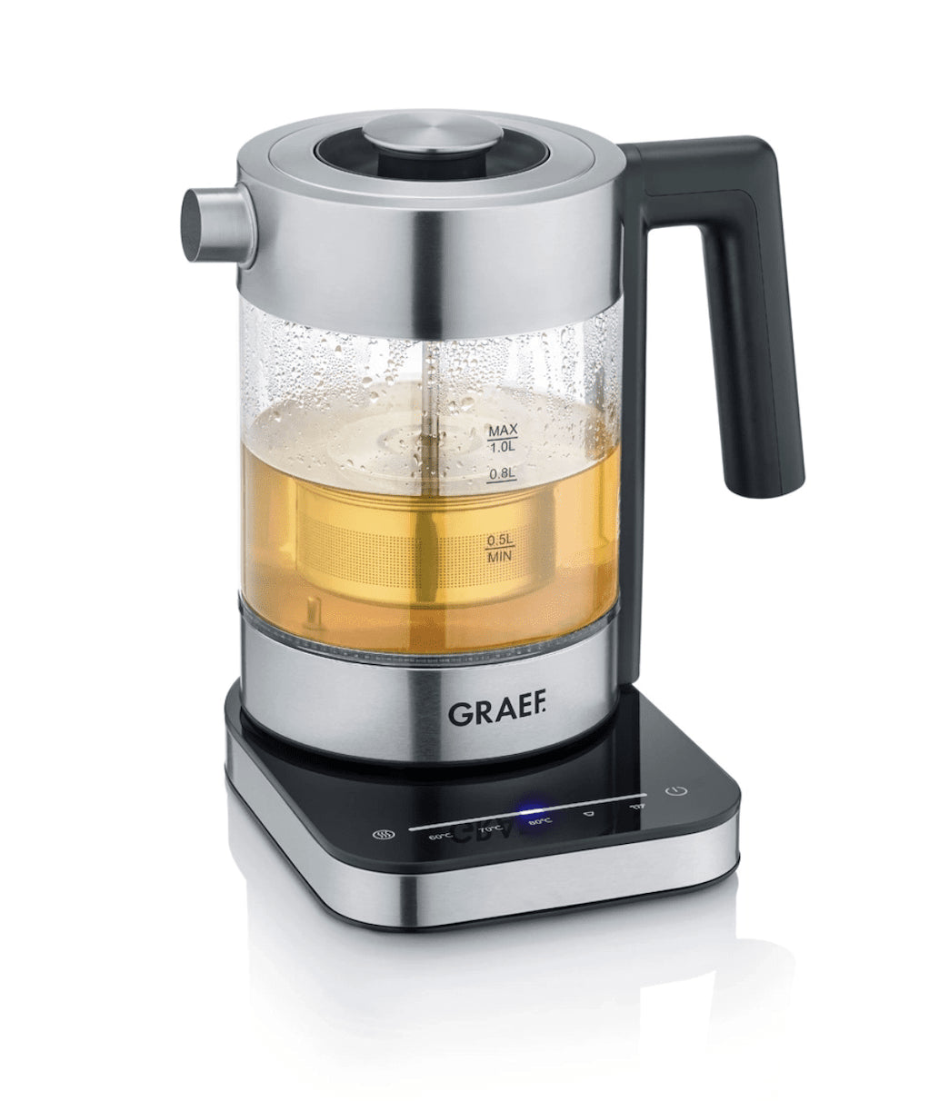 GRAEF WK350 Glass Kettle – Transparent / Silver - GRAEF - Evelostore