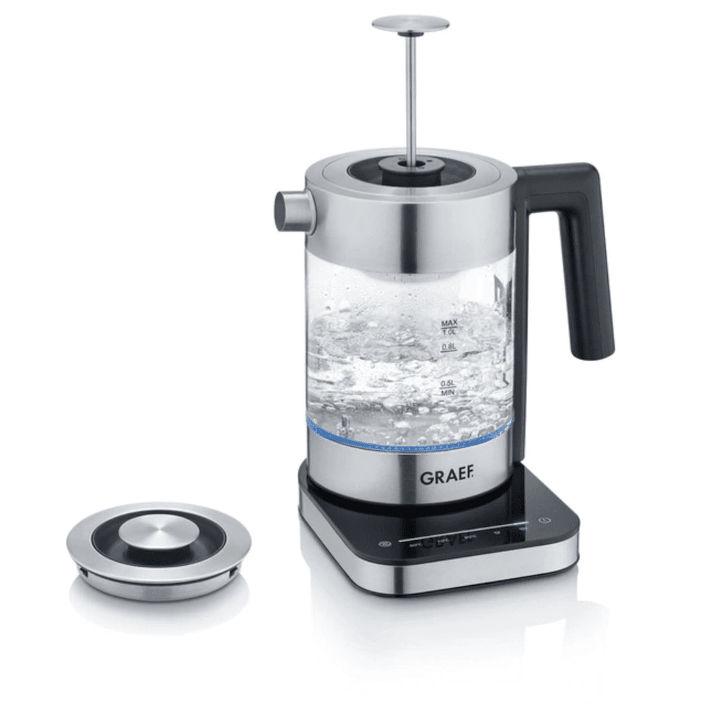 GRAEF WK350 Glass Kettle – Transparent / Silver - GRAEF - Evelostore