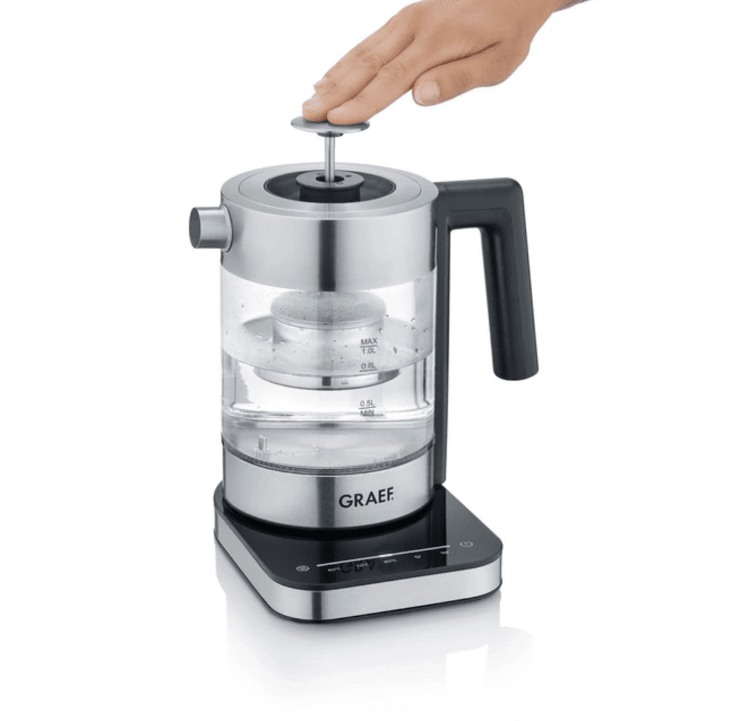 GRAEF WK350 Glass Kettle – Transparent / Silver - GRAEF - Evelostore