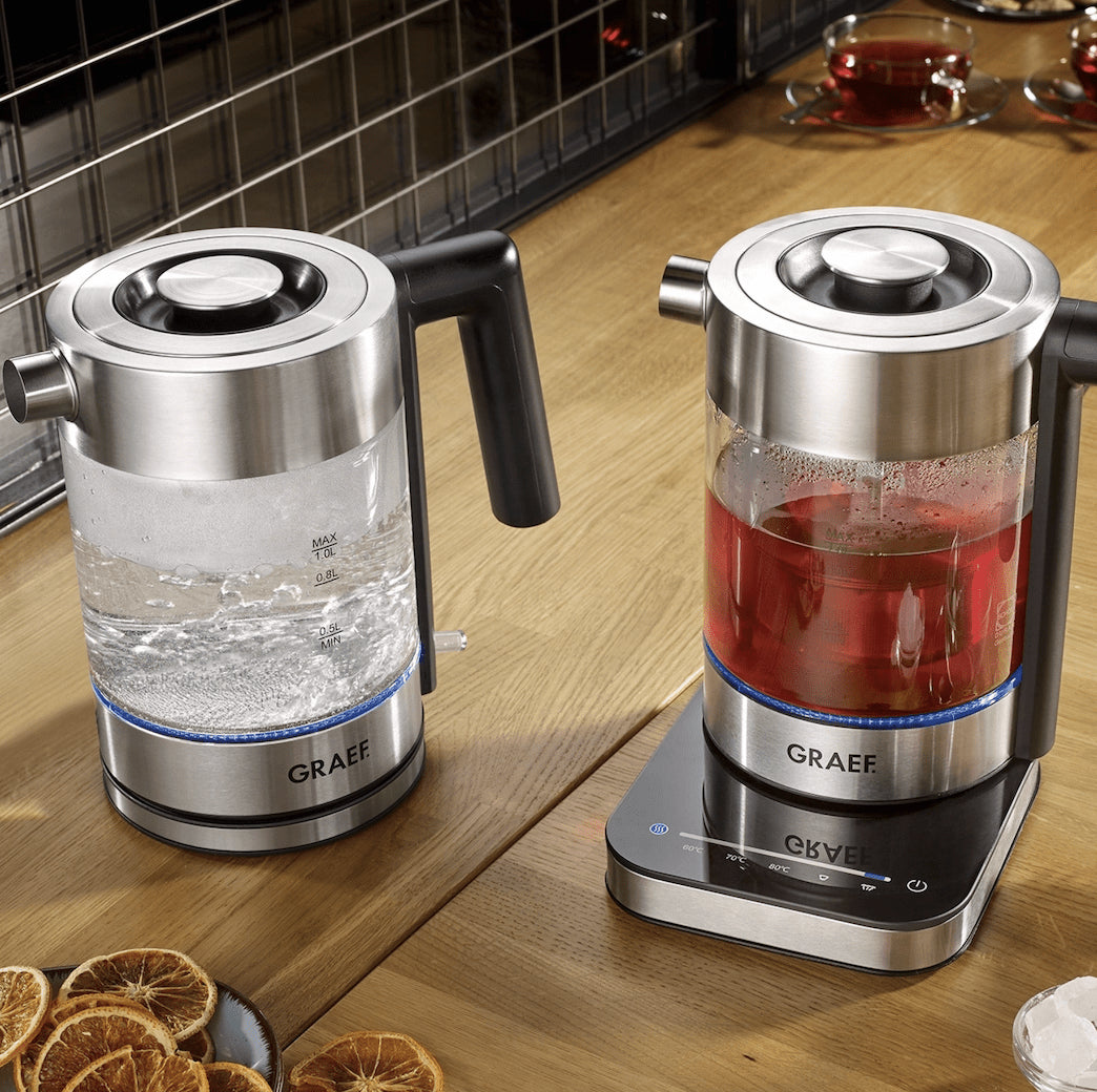 GRAEF WK350 Glass Kettle – Transparent / Silver - GRAEF - Evelostore