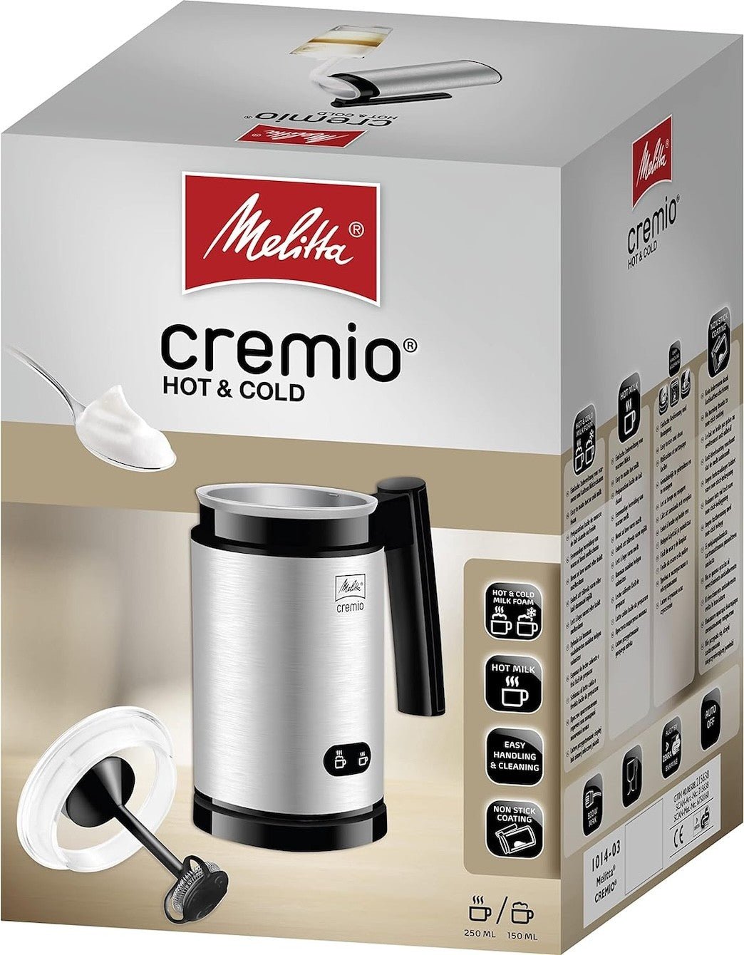 MELITTA CREMIO 1014 - 03 milk frother - silver - MELITTA - Evelostore