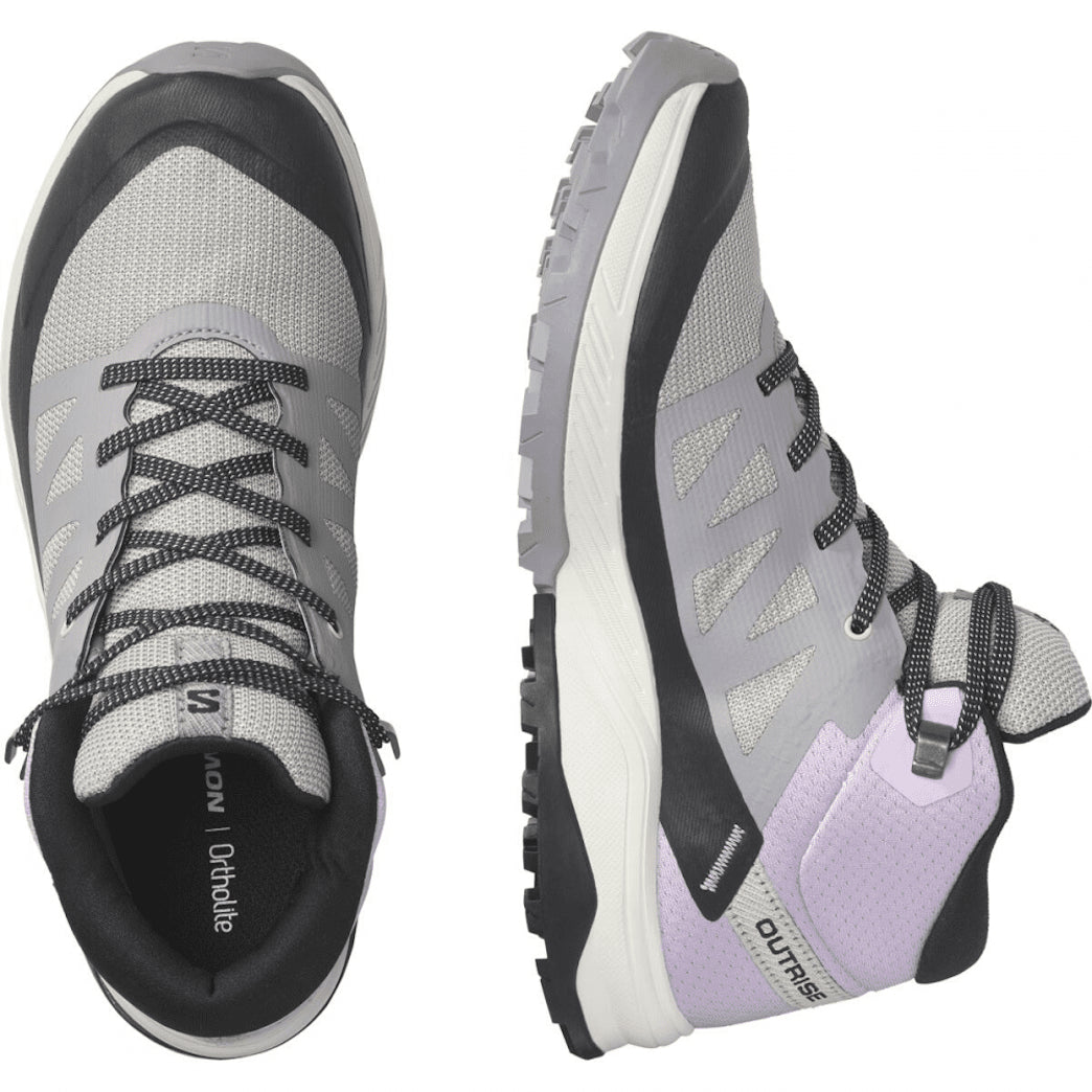 SALOMON OUTRISE MID GTX W hiking boots - pink grey black - SALOMON - Evelostore