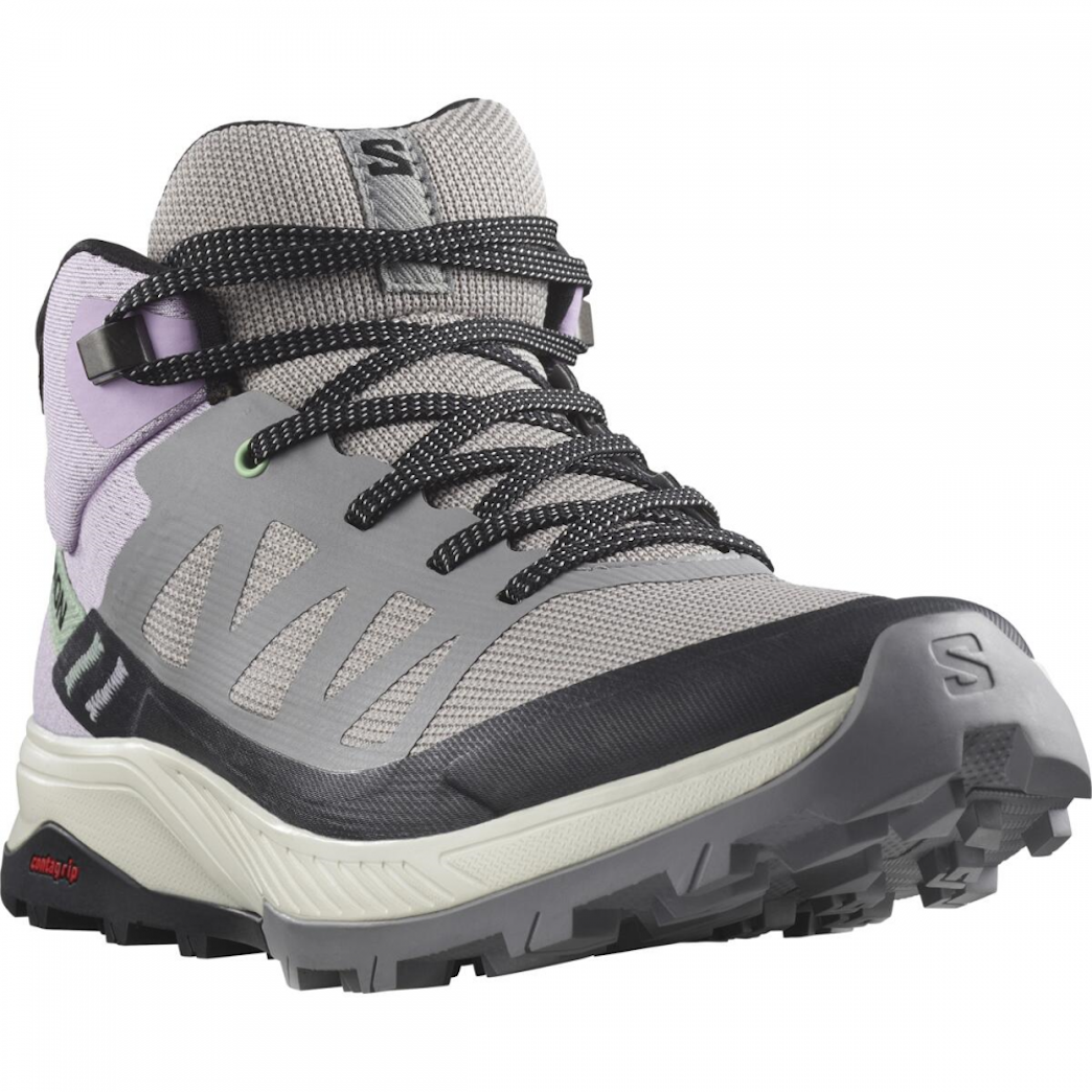SALOMON OUTRISE MID GTX W hiking boots - pink grey black