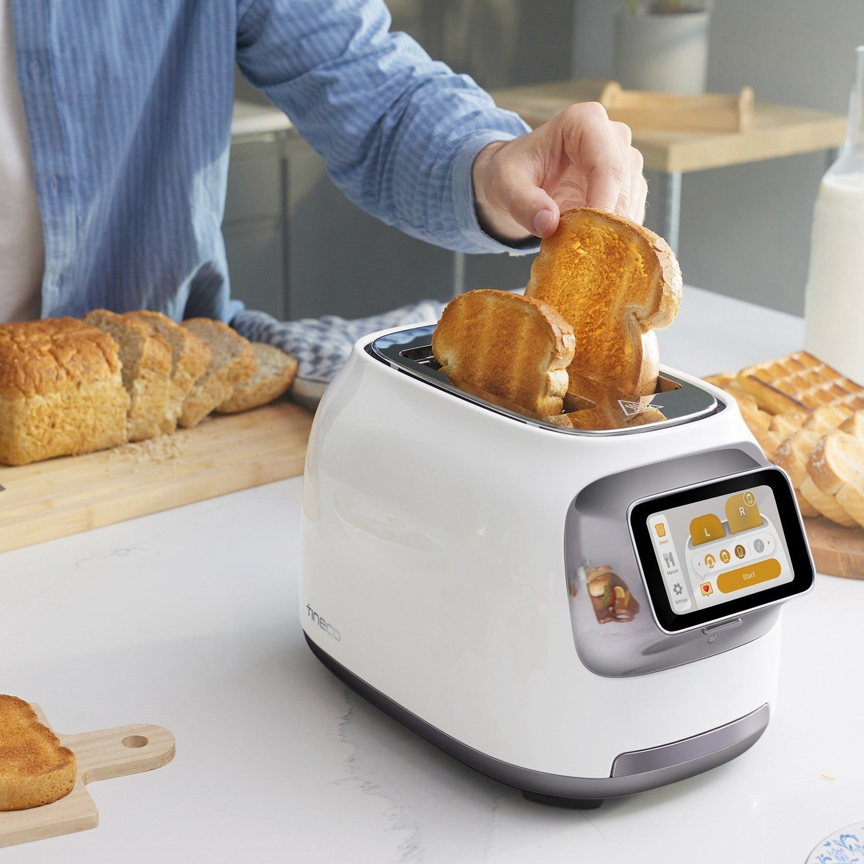 TINECO TOASTY ONE SMART toaster - white - TINECO - Evelostore