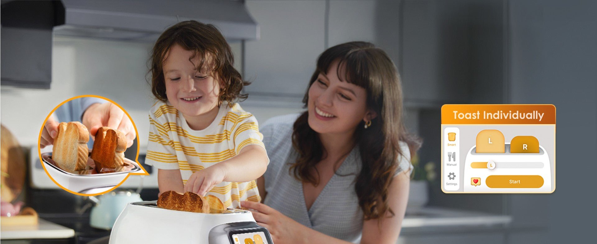 TINECO TOASTY ONE SMART toaster - white - TINECO - Evelostore