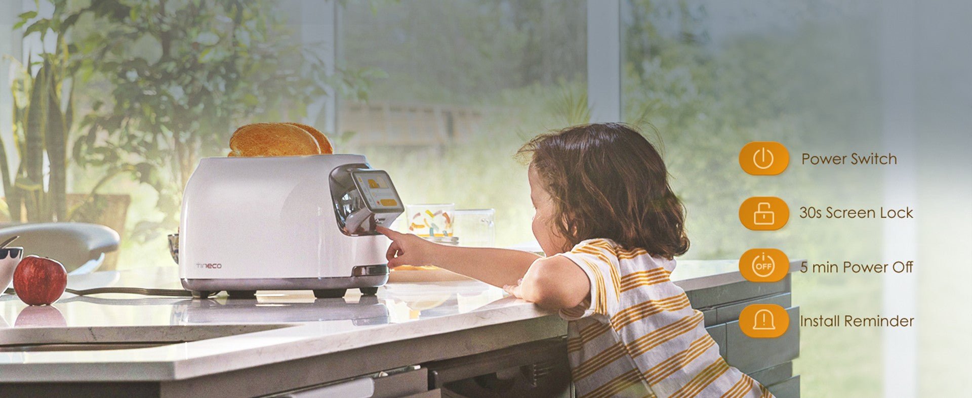 TINECO TOASTY ONE SMART toaster - white - TINECO - Evelostore