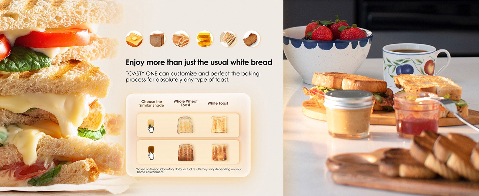 TINECO TOASTY ONE SMART toaster - white - TINECO - Evelostore